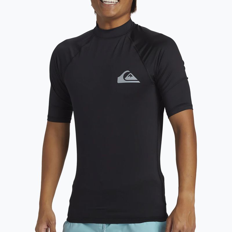 Camicia da bagno Quiksilver Everyday UPF50 nera da uomo 4