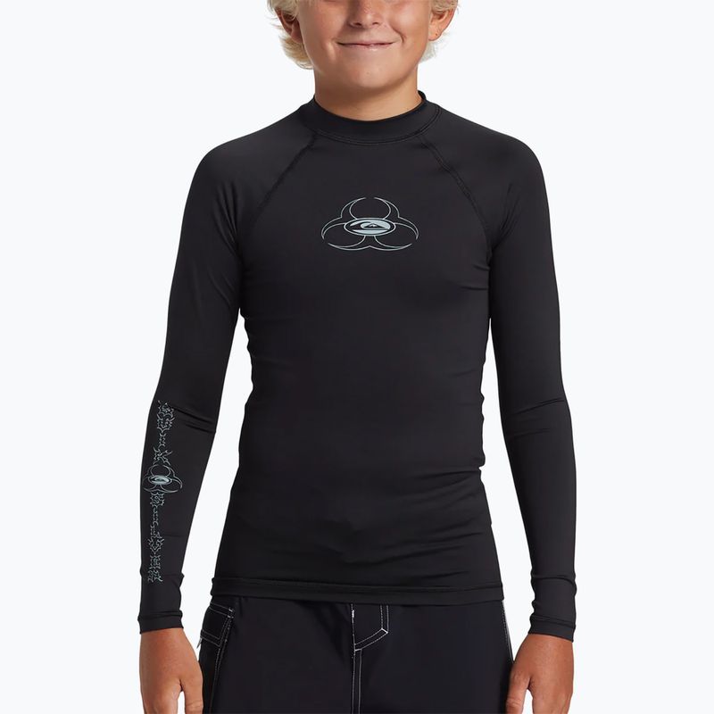 Quiksilver Saturn UPF50 nero manica lunga nuoto junior 4