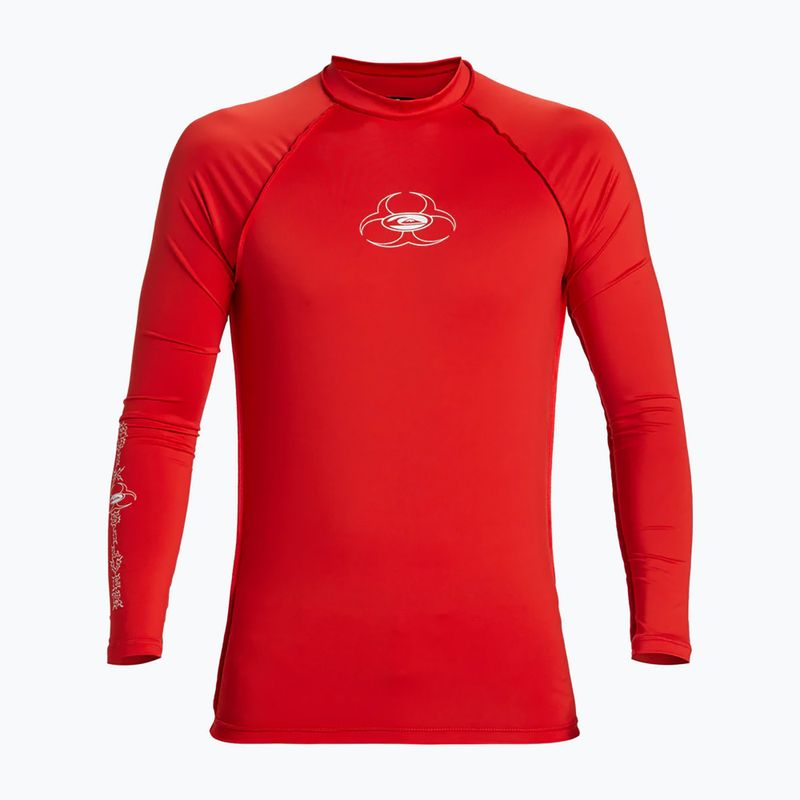 Quiksilver Saturn UPF50 uomo, manica lunga da nuoto rossa ad alto rischio 5