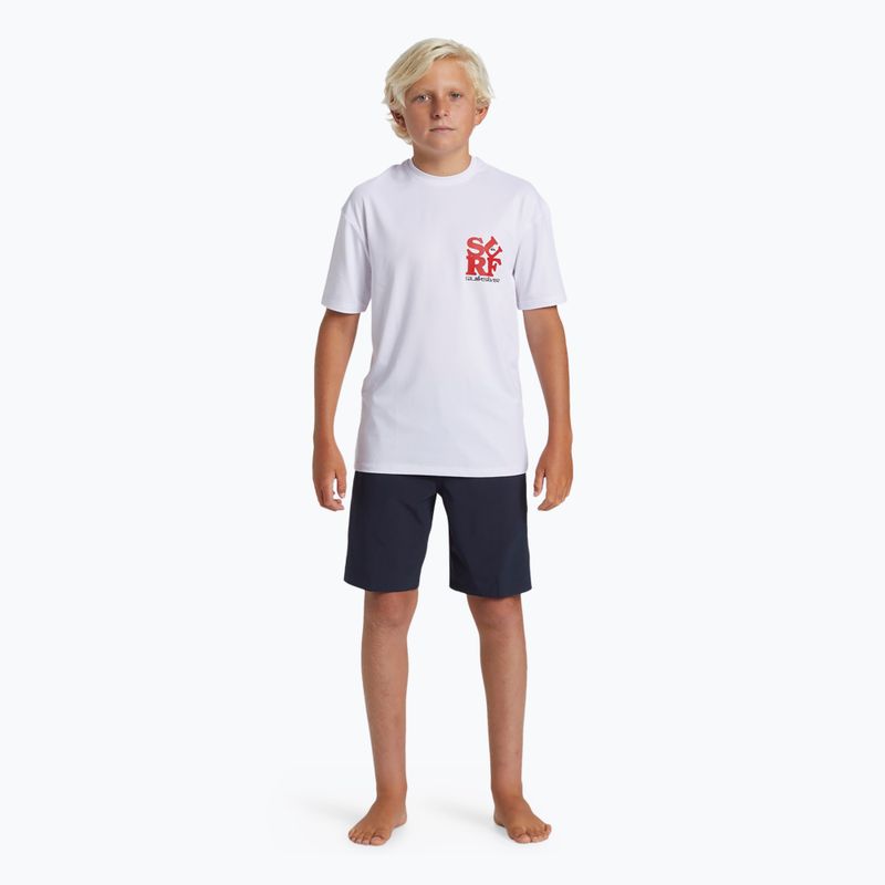 Maglietta da bagno Quiksilver Everyday Surf Tee bianco/nero per bambini 2