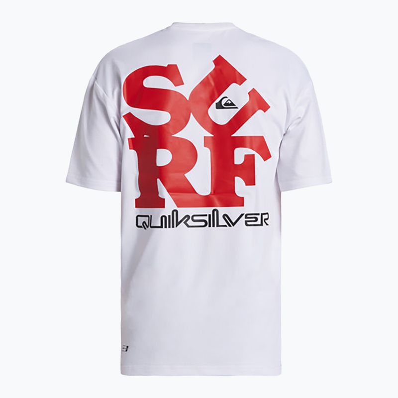 Maglietta da bagno Quiksilver Everyday Surf Tee bianco/nero per bambini 7