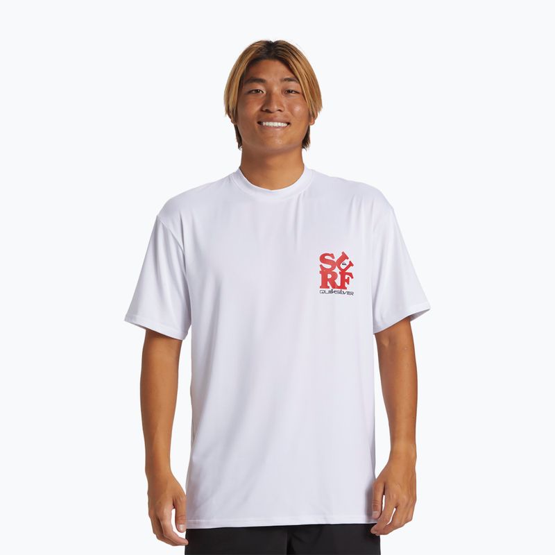 Maglietta da bagno Quiksilver Everyday Surf Tee bianco/nero da uomo