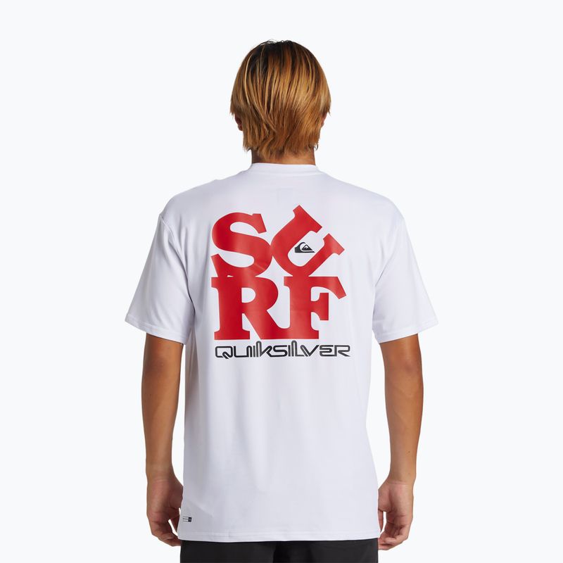 Maglietta da bagno Quiksilver Everyday Surf Tee bianco/nero da uomo 2