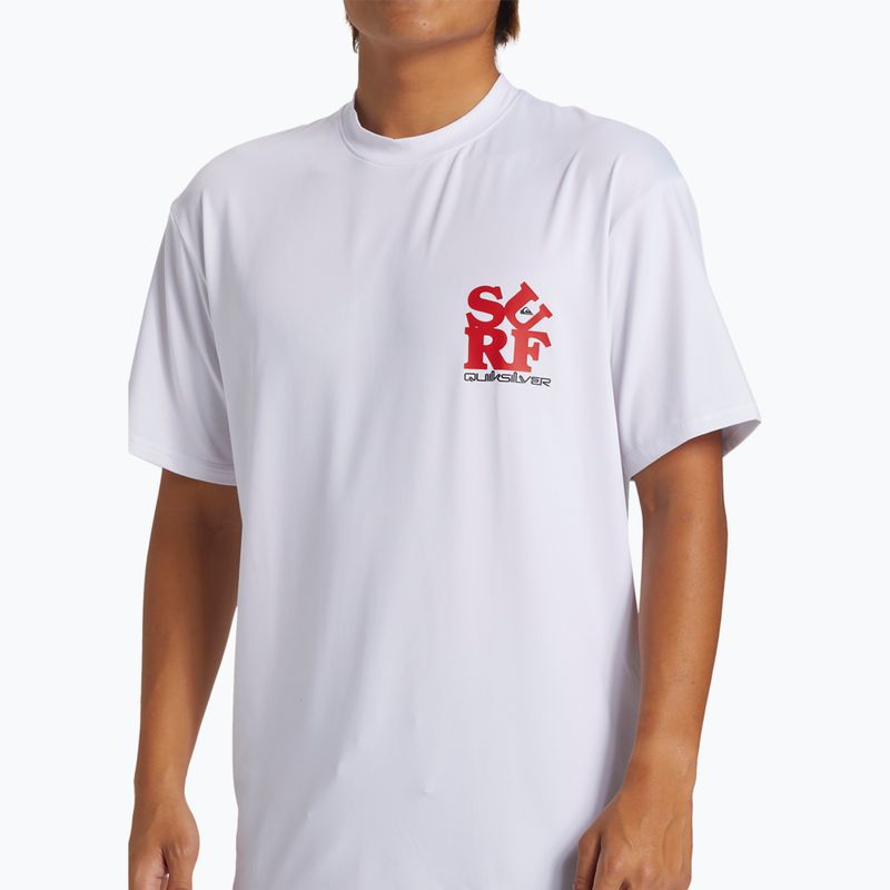 Maglietta da bagno Quiksilver Everyday Surf Tee bianco/nero da uomo 3