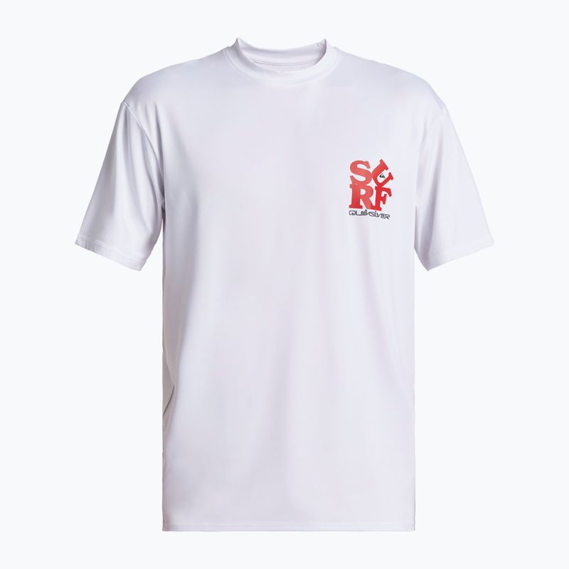 Maglietta da bagno Quiksilver Everyday Surf Tee bianco/nero da uomo 4