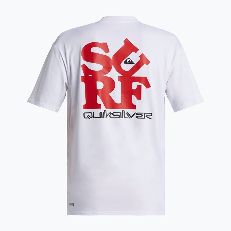 Maglietta da bagno Quiksilver Everyday Surf Tee bianco/nero da uomo 5