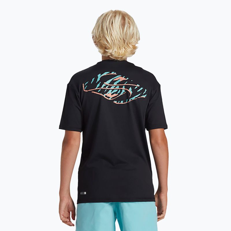 Maglietta da bagno Quiksilver Everyday Surf Tee bianco/nero per bambini 3