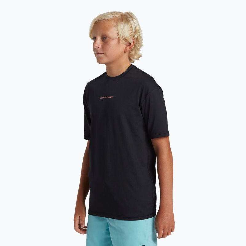 Maglietta da bagno Quiksilver Everyday Surf Tee bianco/nero per bambini 4