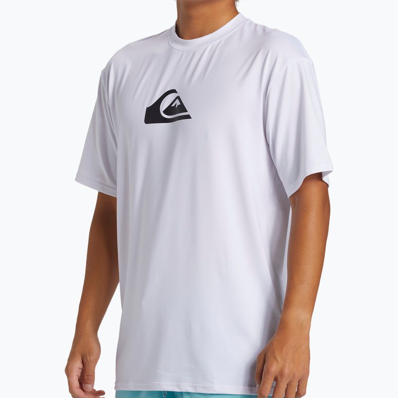 Maglietta da bagno Quiksilver Everyday Surf Tee bianca da uomo 4