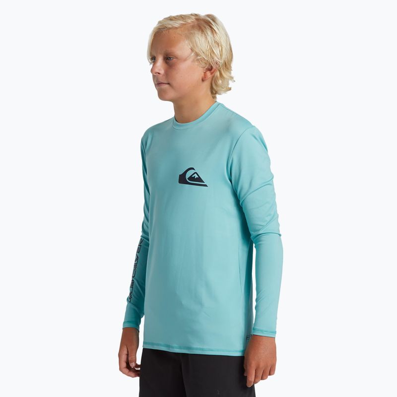 Quiksilver Surf Tee blu marino per bambini a maniche lunghe da nuoto 3