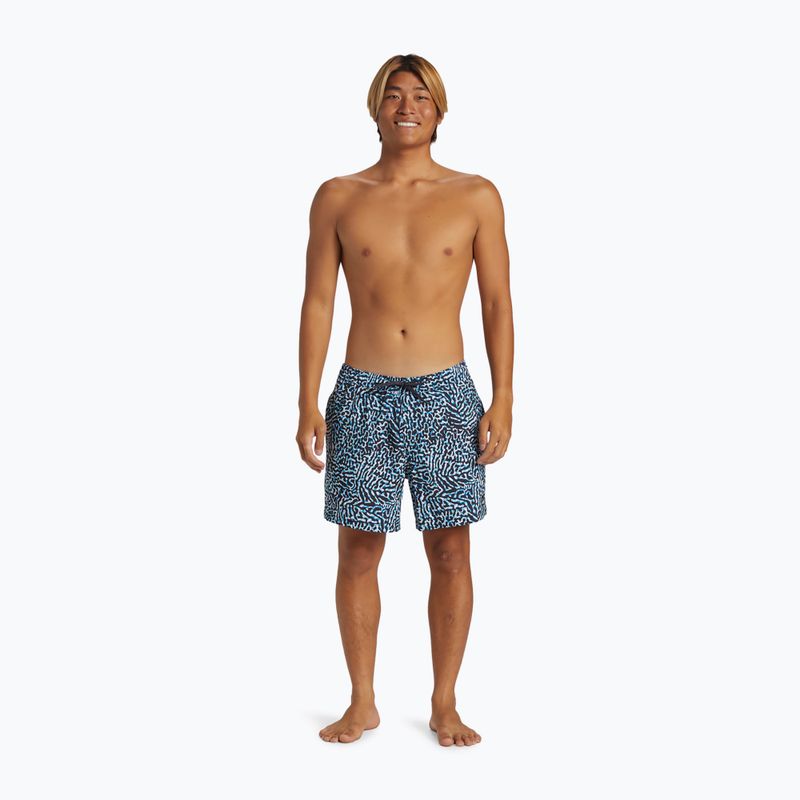 Pantaloncini da bagno Quiksilver Surfsilk Mix Volley 16 blu svedese da uomo 2