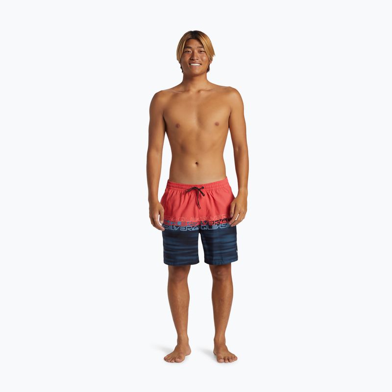Pantaloncini da bagno Quiksilver Everyday Wordblock Volley 17 cayenne da uomo 4