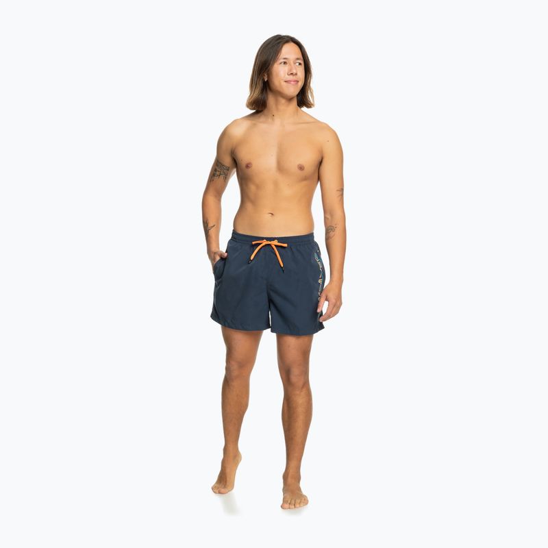 Pantaloncini da bagno Quiksilver Behind Waves navy da uomo con blazer 4