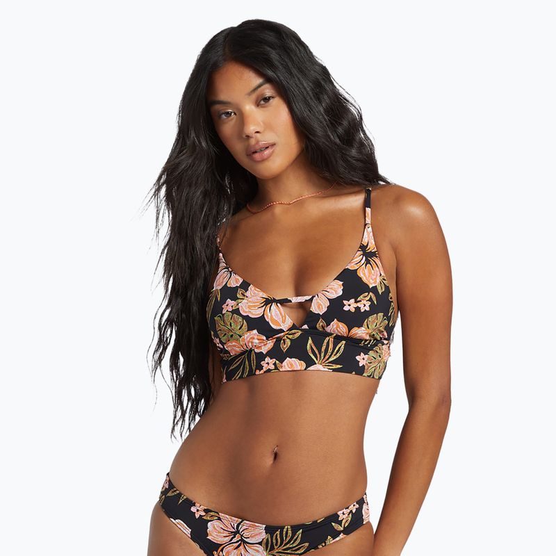 Billabong Hooked On Tropics, top con scollo a V, ciottoli neri