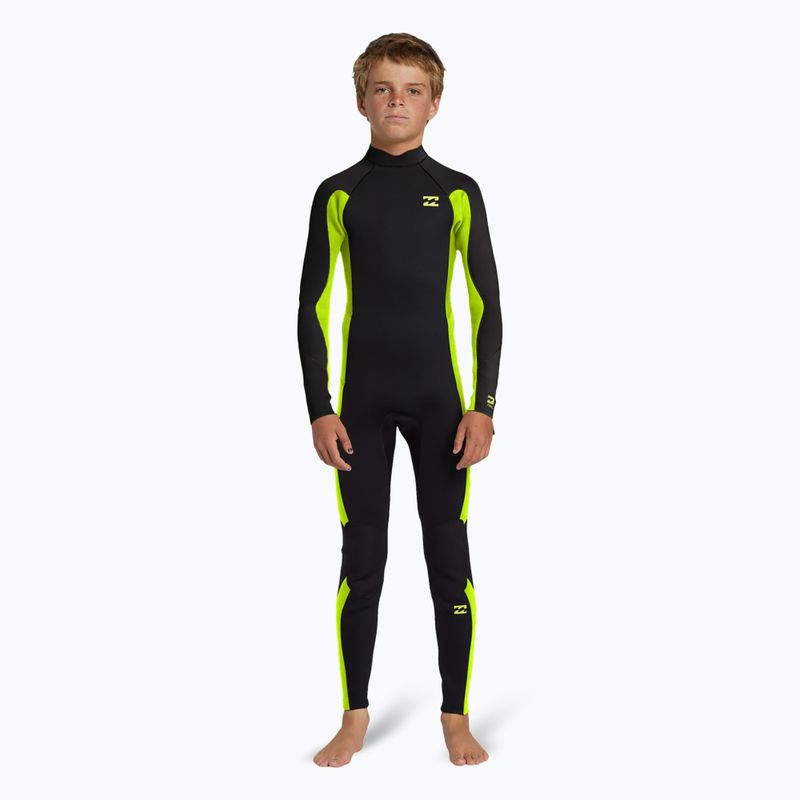 Schiuma da nuoto Billabong 3/2 mm Foil BZ FL fluro lime per bambini