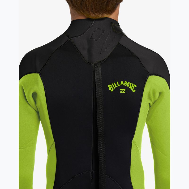 Schiuma da nuoto Billabong 3/2 mm Foil BZ FL fluro lime per bambini 6