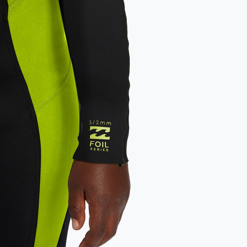 Schiuma da nuoto Billabong 3/2 mm Foil BZ FL fluro lime per bambini 4