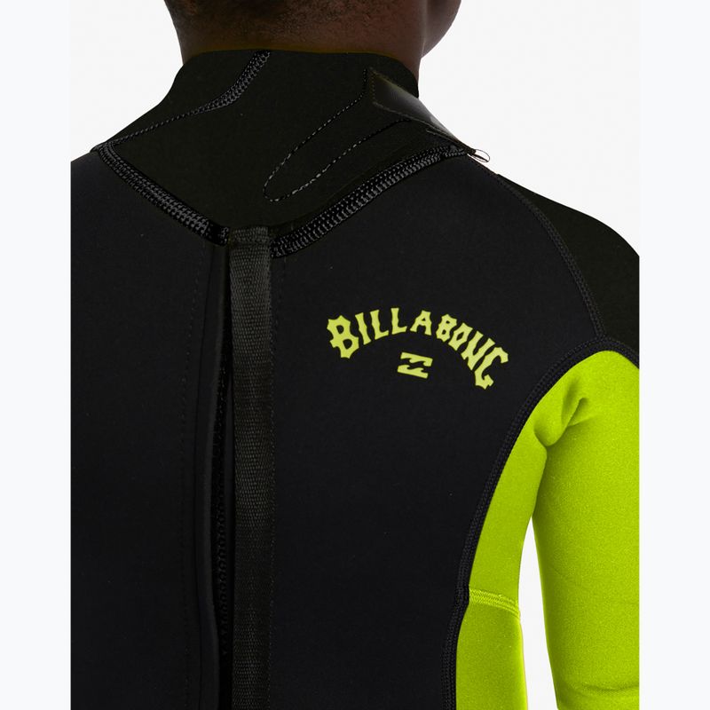 Schiuma da nuoto Billabong 3/2 mm Foil BZ FL fluro lime per bambini 5