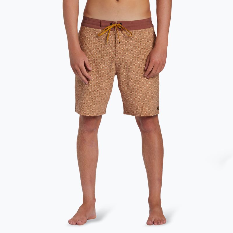 Pantaloncini da bagno Billabong Good Times LT senape da uomo 3