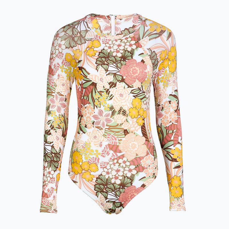 Costume intero donna ROXY Playa Paradise Onesize Back Zip LS bianco viva la vida