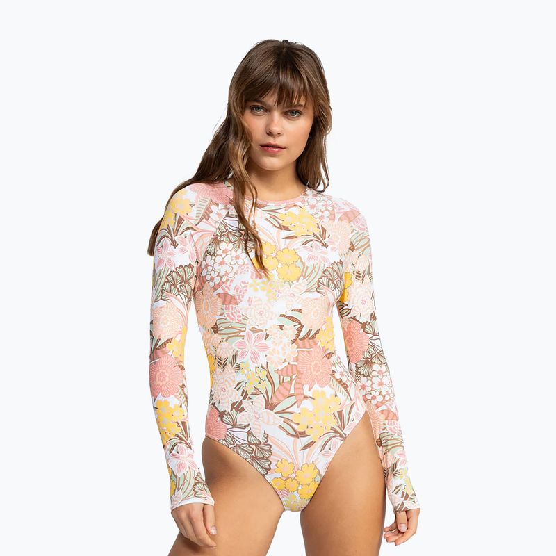 Costume intero donna ROXY Playa Paradise Onesize Back Zip LS bianco viva la vida 5