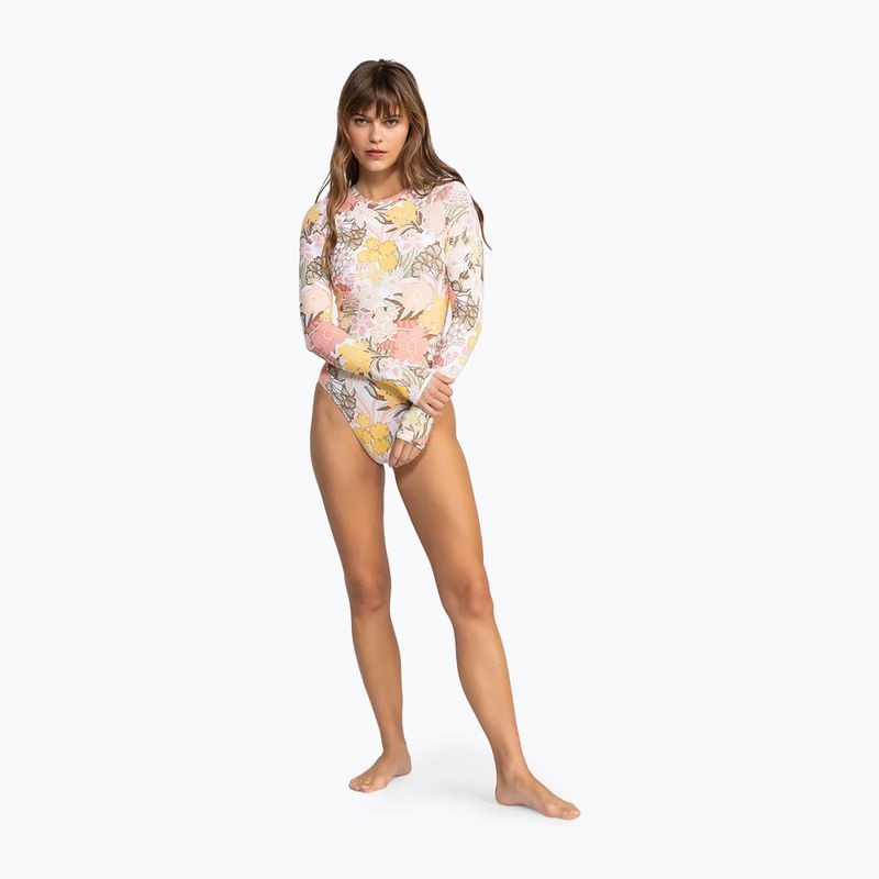 Costume intero donna ROXY Playa Paradise Onesize Back Zip LS bianco viva la vida 6