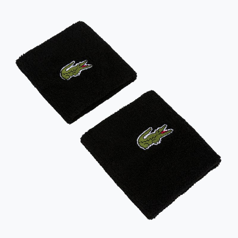 Lacoste RL9272 2 pezzi fasce da polso nere.
