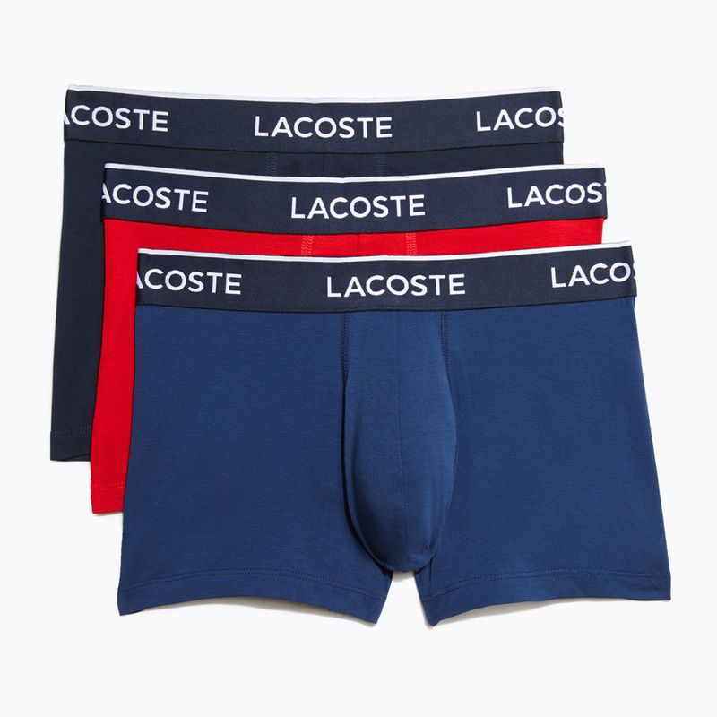 Lacoste boxer 5H3389 W64 3 paia blu navy/rosso metilene 11
