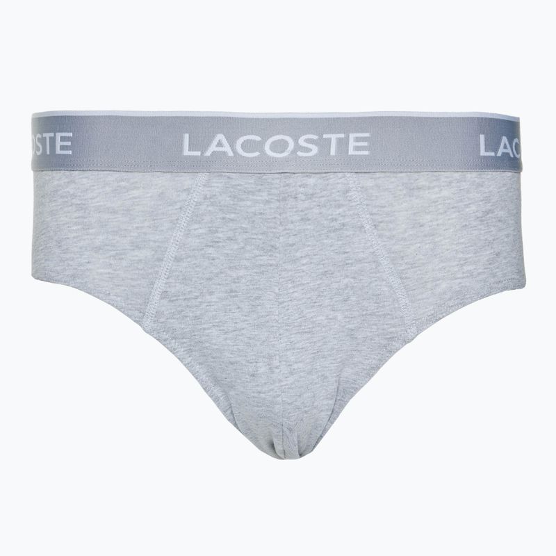 Slip Lacoste uomo 8H3472 3 paia nero/bianco/argento chine 3