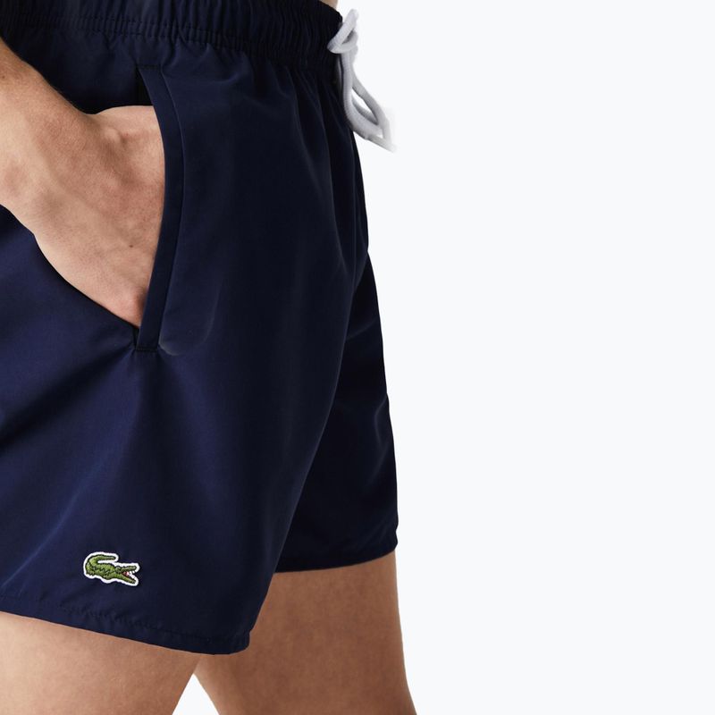 Pantaloncini da bagno Lacoste da uomo MH6270 blu navy/nero 4