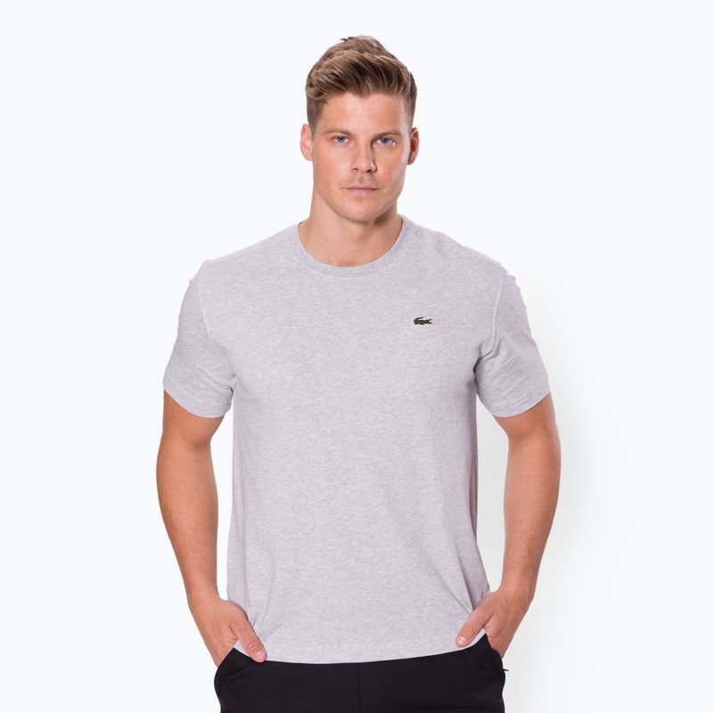 Maglietta Lacoste uomo TH7618 argento chine 2