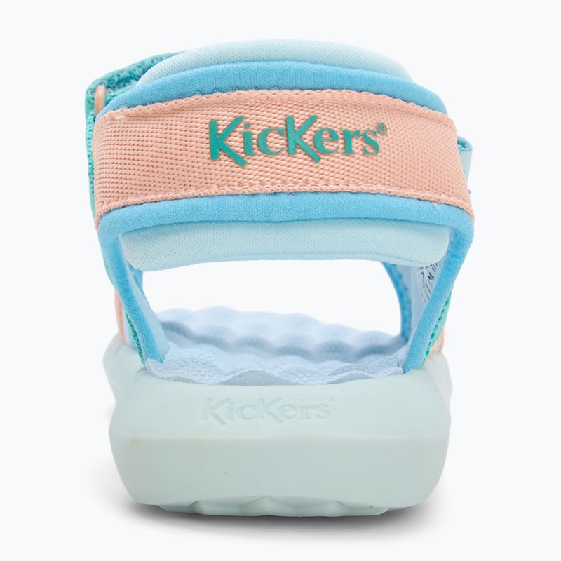 Sandali per bambini Kickers Kickjune blu/rosa corallo/verde 6