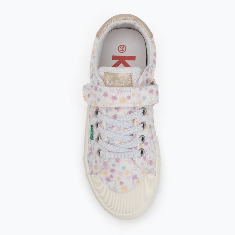 Scarpe da ginnastica estive Kickers Kickgoldi bianco/stampa per bambini 5