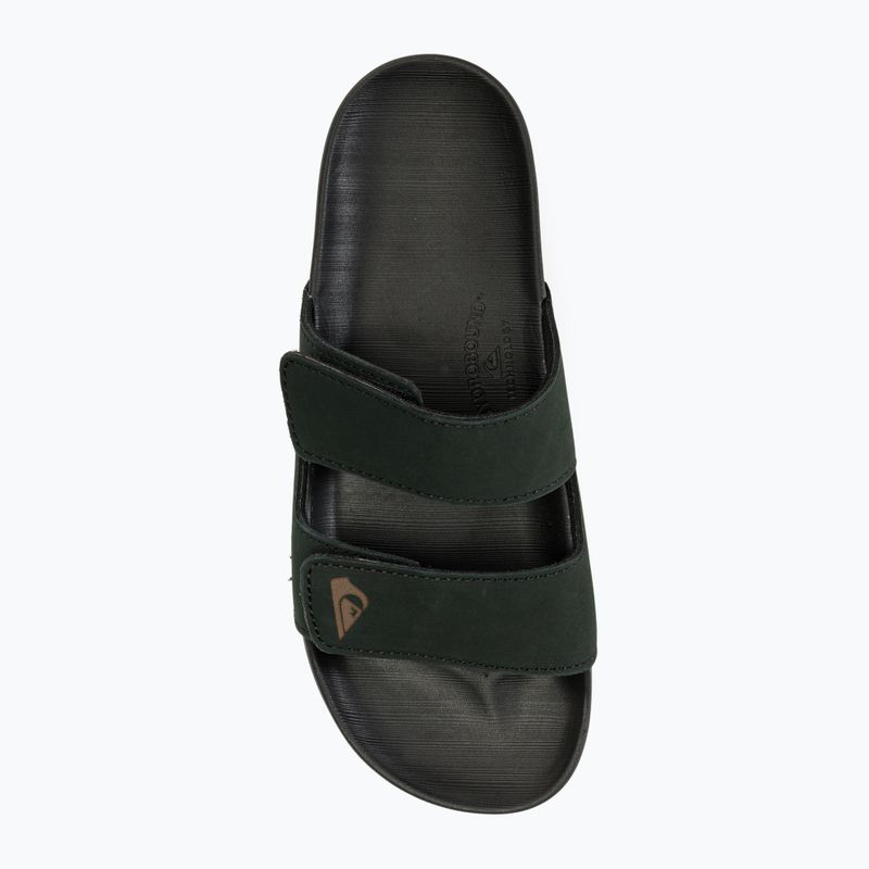 Quiksilver Uomo Rivi Leather Double Adjust Ciabatte nero 1 5