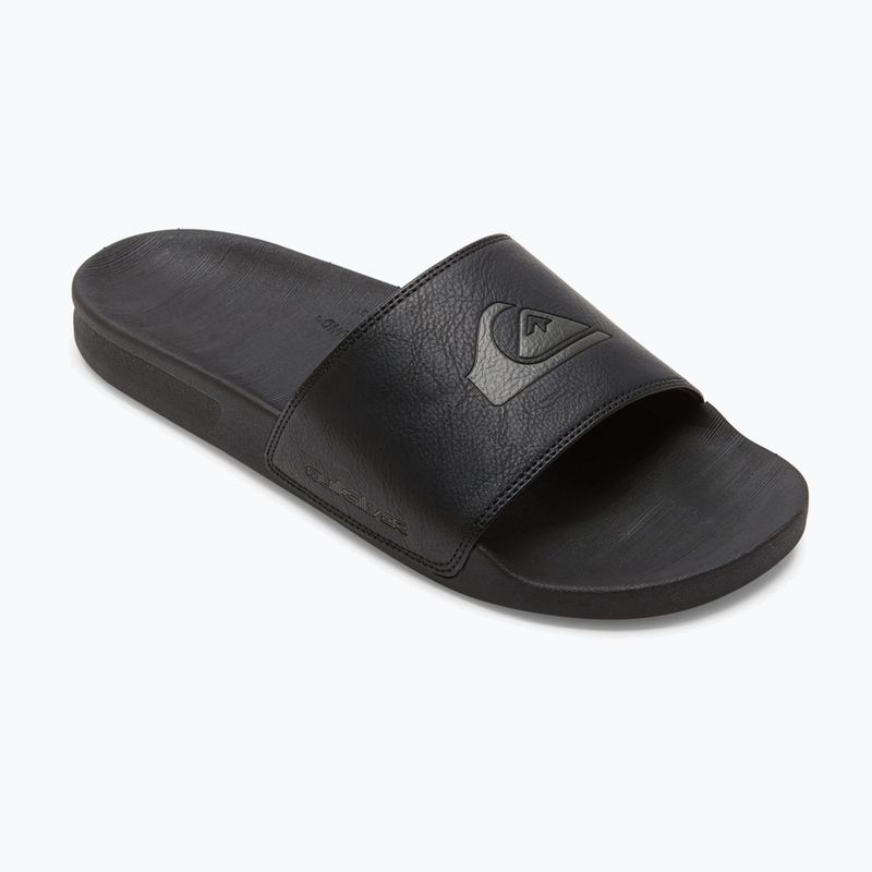 Quiksilver uomo Rivi Nubuck Slide Ciabatte nero 1