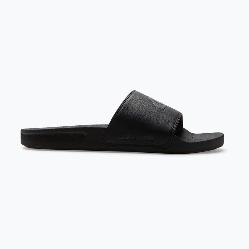 Quiksilver uomo Rivi Nubuck Slide Ciabatte nero 1 2