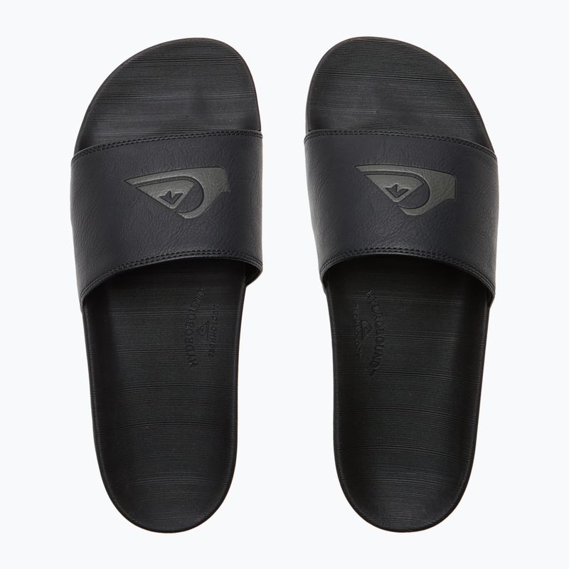 Quiksilver uomo Rivi Nubuck Slide Ciabatte nero 1 4