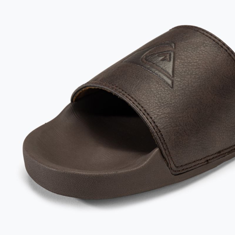 Quiksilver uomo Rivi Nubuck Slide marrone 1 Ciabatte 7