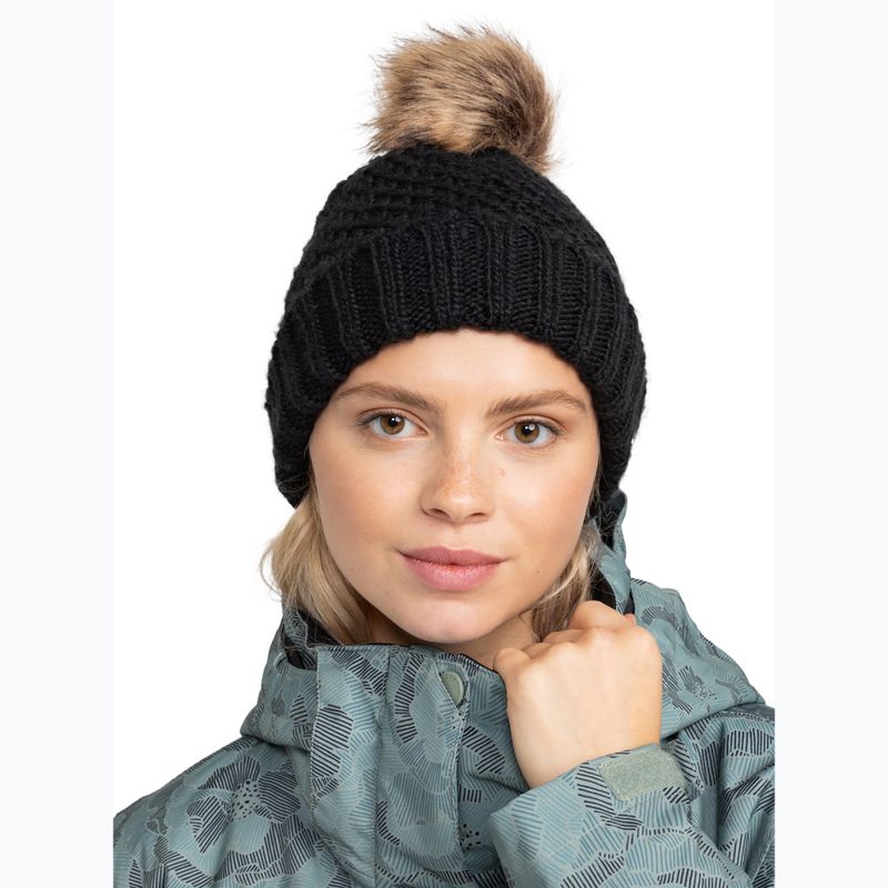 Berretto invernale da donna ROXY Blizzard nero vero 3