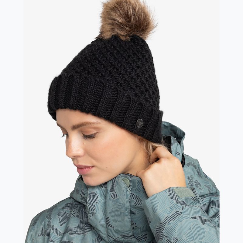 Berretto invernale da donna ROXY Blizzard nero vero 4