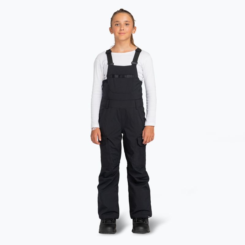 Pantaloni da snowboard per bambini ROXY Non Stop Bib Girl nero vero