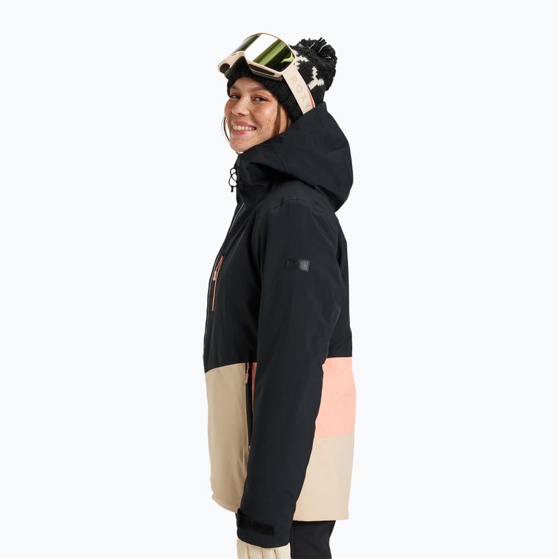 Giacca da snowboard da donna ROXY Peakside nero vero 4