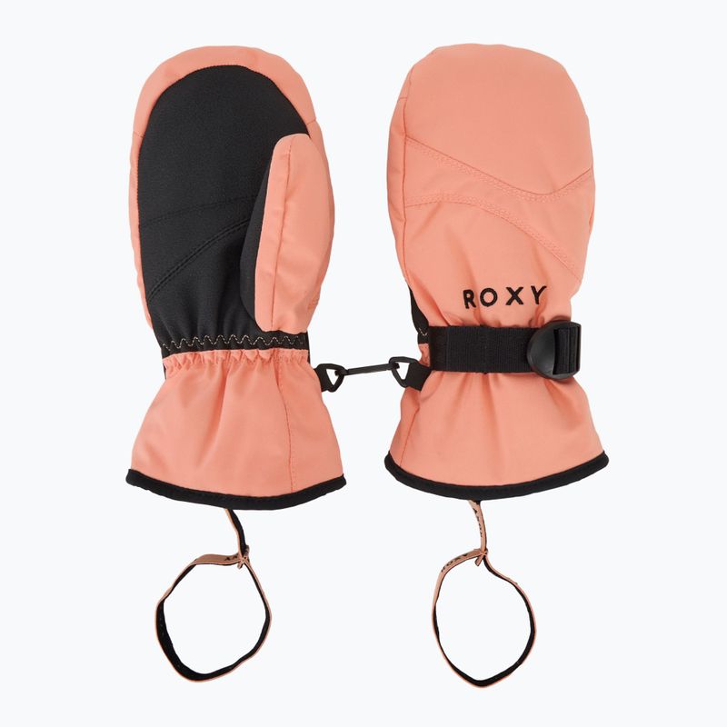 Guanti da snowboard per bambini ROXY Roxy Jetty Girl Solid Mitt rosa pesca 5