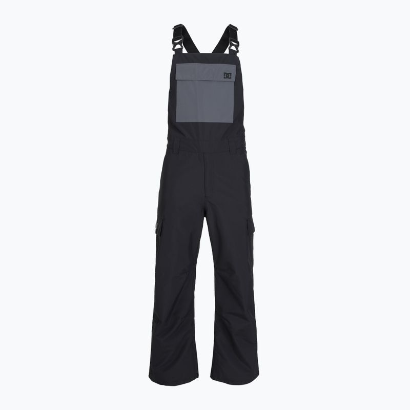 Pantaloni da snowboard da uomo DC Docile Bib nero 3