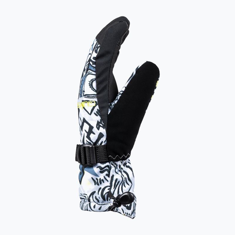 Quiksilver Mission heritage scribble nero guanti da snowboard per bambini 2