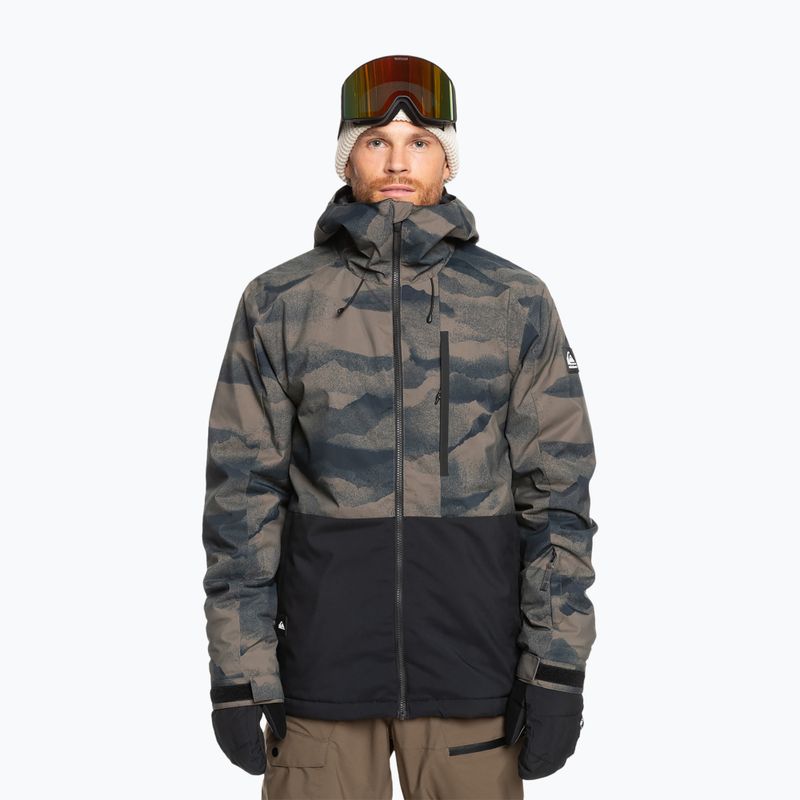 Giacca da snowboard Quiksilver Mission Printed Block mountain spray canteen da uomo