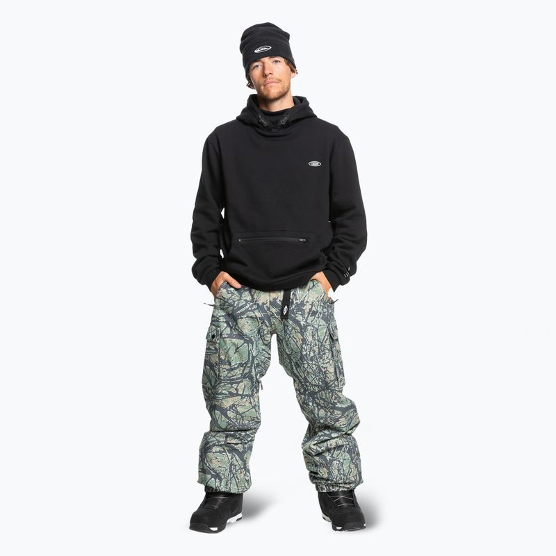 Pantaloni da snowboard Quiksilver Snow Down Cargo da uomo in legno astratto con spray marino 2