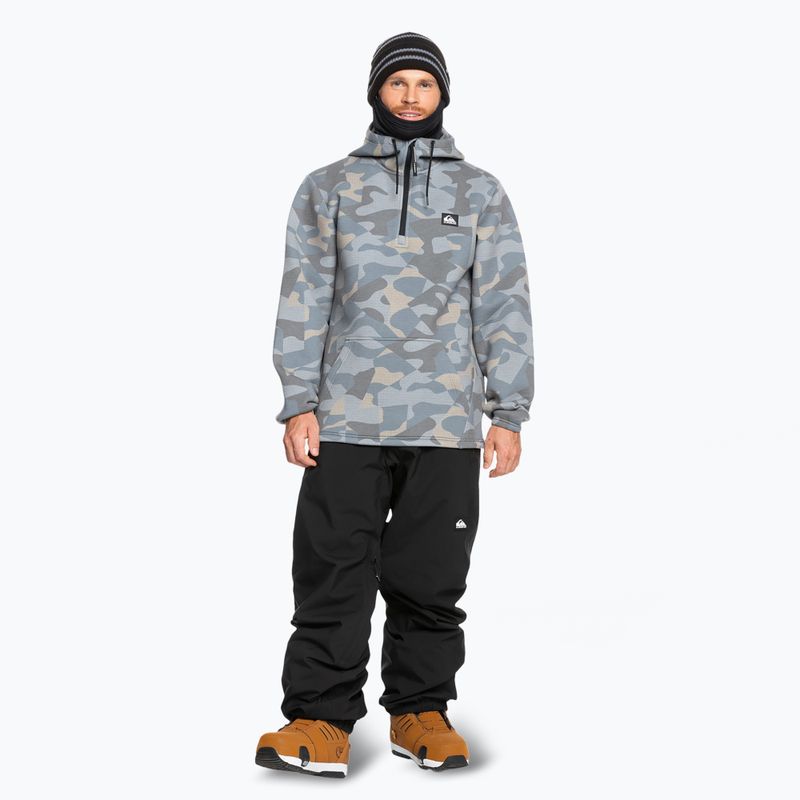 Felpa da snowboard Quiksilver Shredder Hoodie puzzle camo ice flow da uomo 2