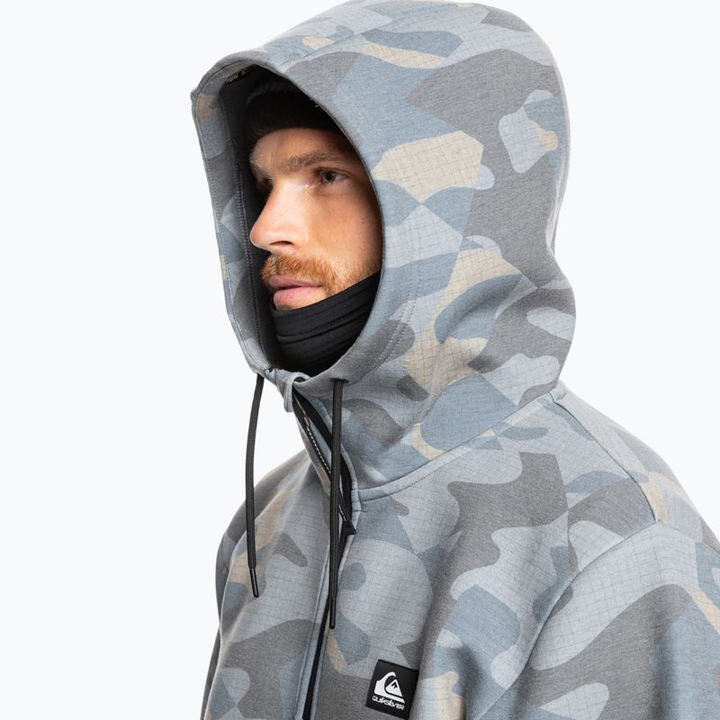 Felpa da snowboard Quiksilver Shredder Hoodie puzzle camo ice flow da uomo 6