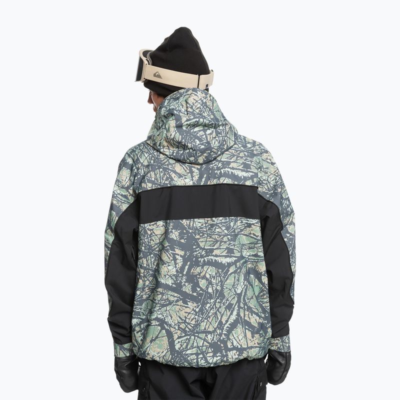Giacca da snowboard Quiksilver High Altitude 20K woodland abstract sea spray da uomo 2